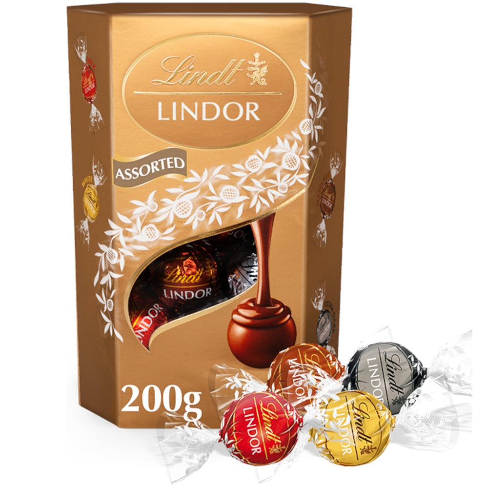 Lindt Lindor Assorted Chocolate Truffles Box 200gm