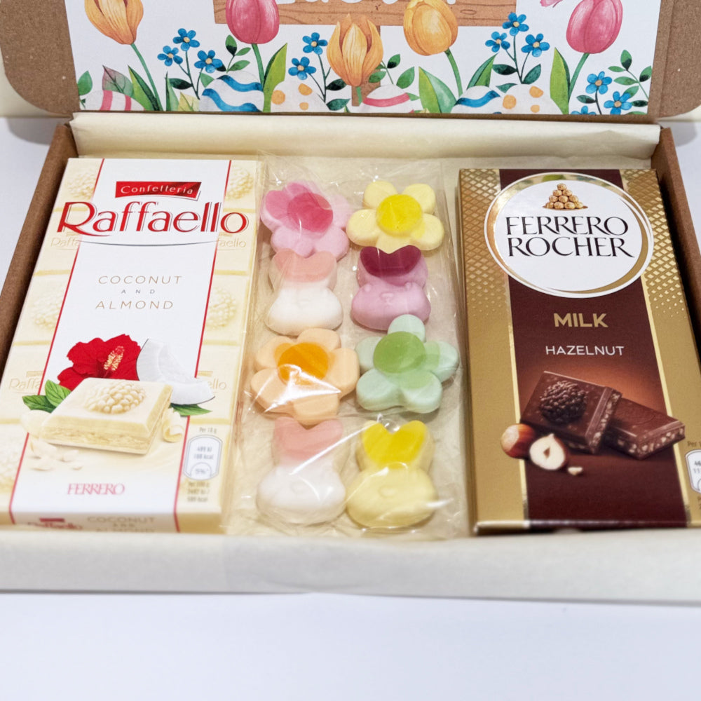 Happy Easter Floral Ferrero Chocolates and Sweets Box