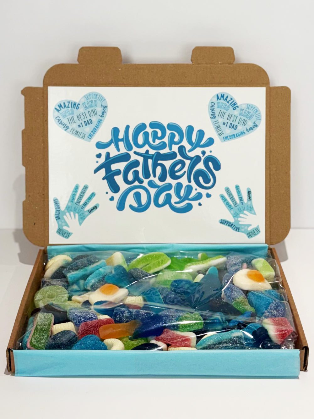 Father Day 450g Pick and Mix Sweets Gift Box, Hearts & Hands Design