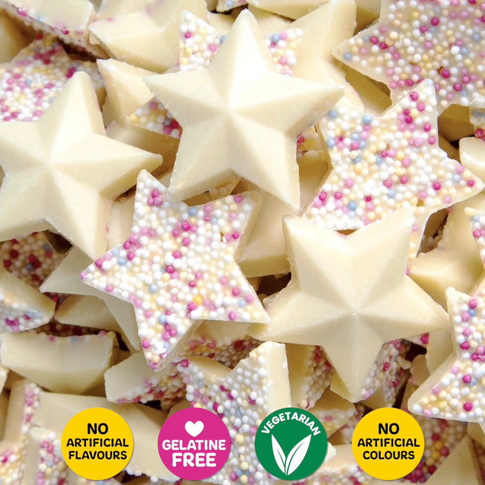 Hannah's White Chocolate Snowie Stars - 100gms