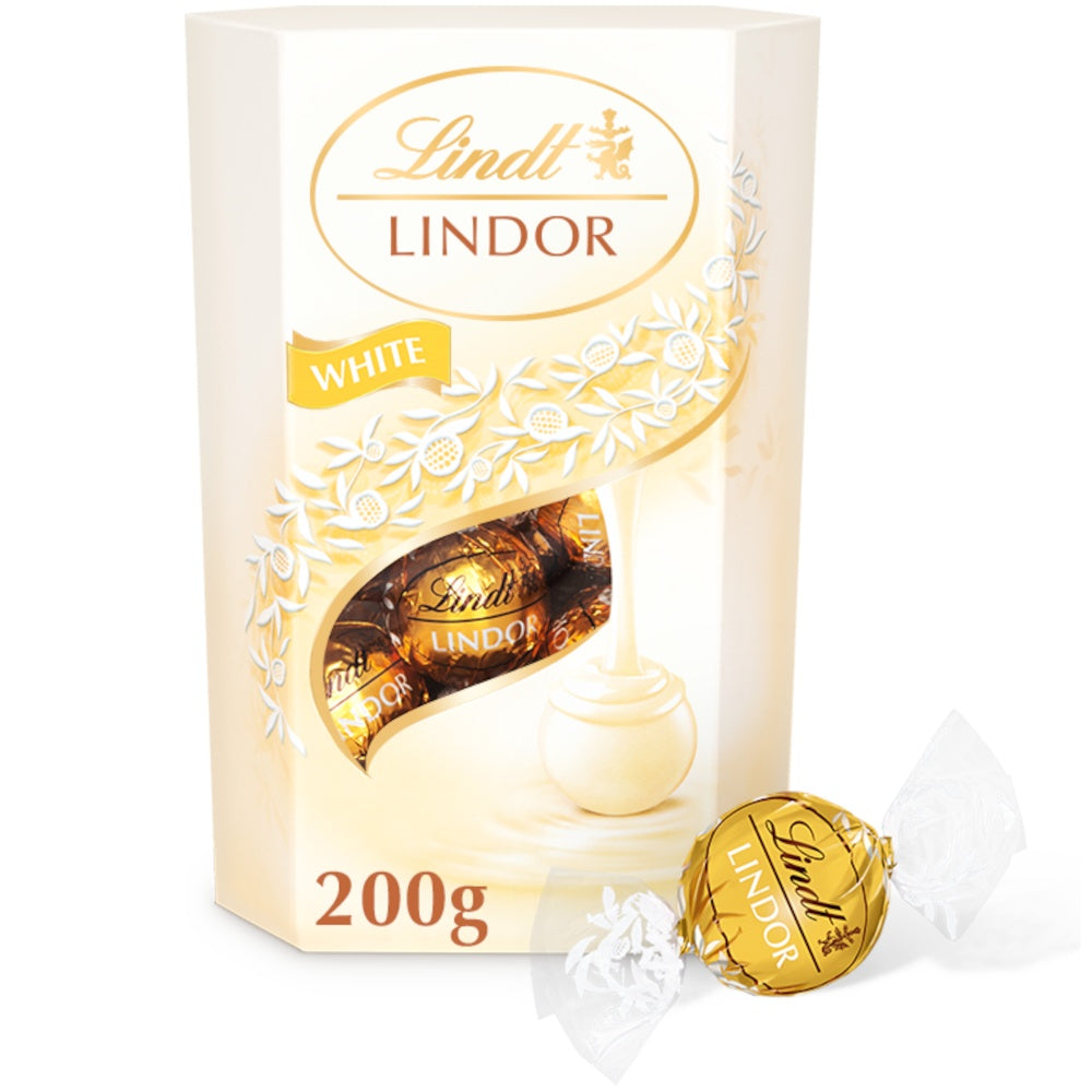 Lindt Lindor White Chocolate Truffles Box 200gm