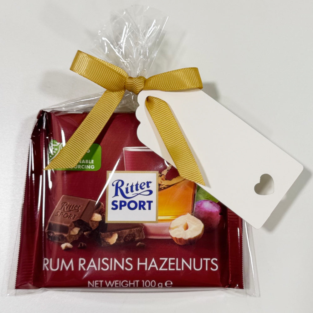 Ritter Sport Rum Raisins Hazelnuts Chocolate Bar 100gm