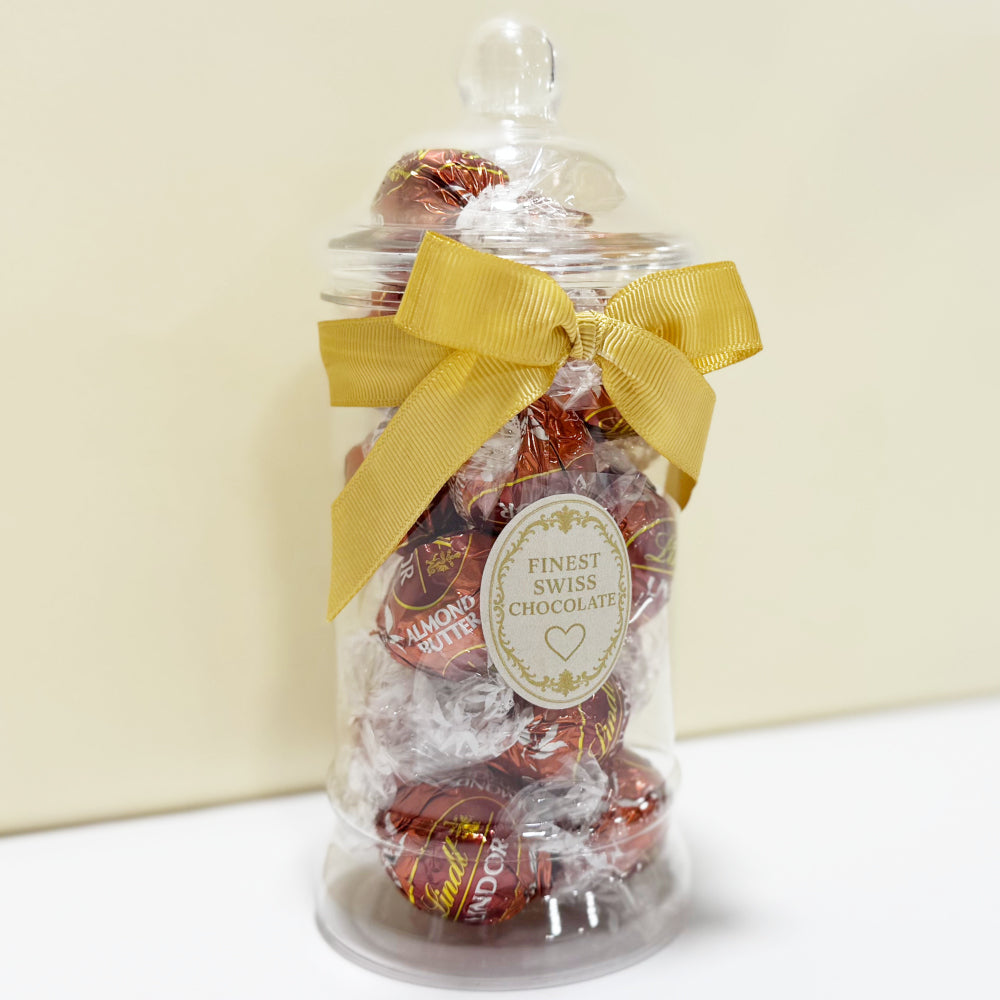 Lindt Almond Butter Milk Chocolate Truffles in a Victorian Jar