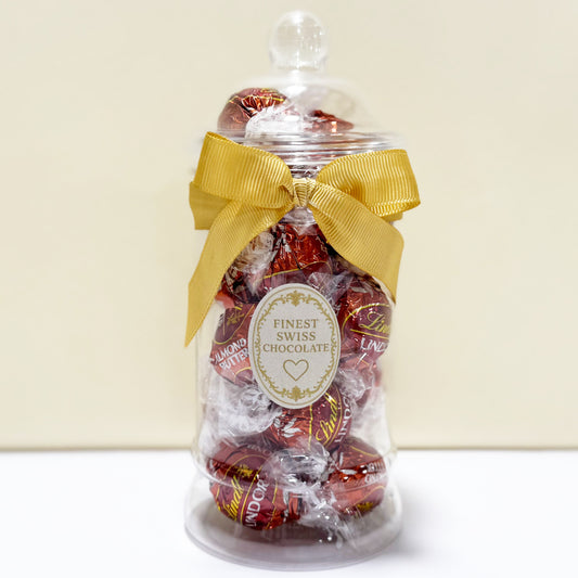 Lindt Almond Butter Milk Chocolate Truffles in a Victorian Jar