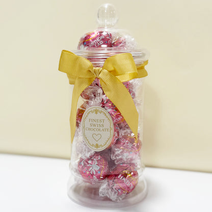 Lindt Birthday Cake White Chocolate Truffles in a Victorian Jar
