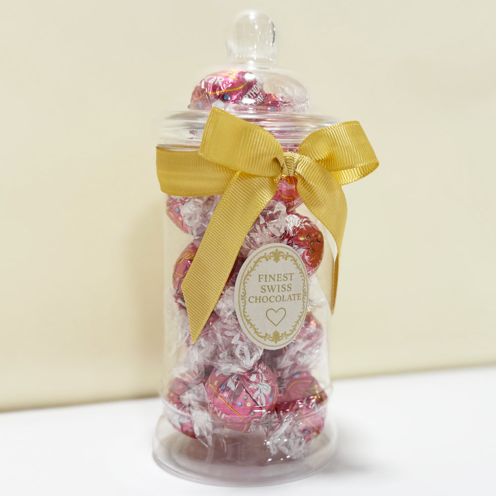 Lindt Birthday Cake White Chocolate Truffles in a Victorian Jar