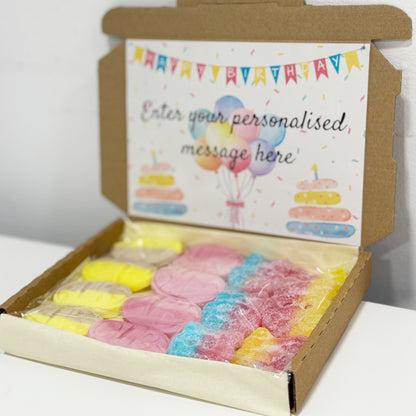 Personalised Bright Birthday Box with Bubs Vegan Sweets