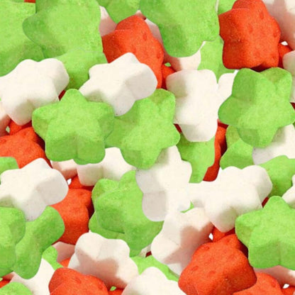 Green Red and White Marshmallow Stars - 100gms