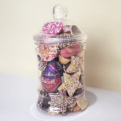 Cadbury Chocolate Egg in Victorian Jar with Assorted Candies