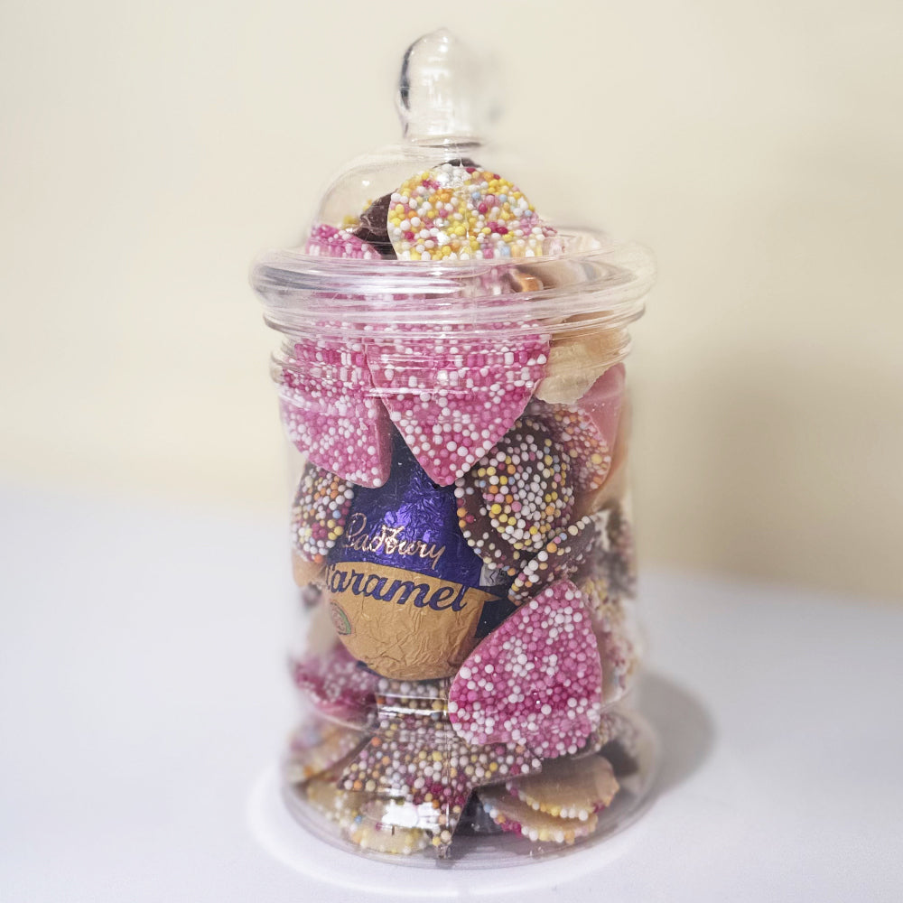 Cadbury Chocolate Egg in Victorian Jar with Assorted Candies