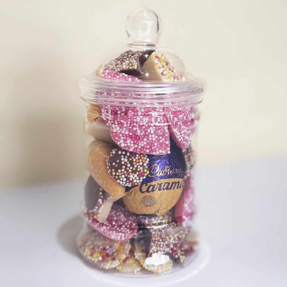 Cadbury Chocolate Egg in Victorian Jar with Assorted Candies