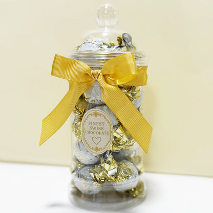 Lindt Champagne Milk Chocolate Truffles in a Victorian Jar