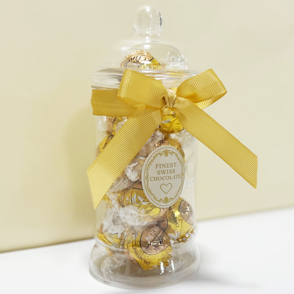 Lindt Cheesecake White Chocolate Truffles in a Victorian Jar