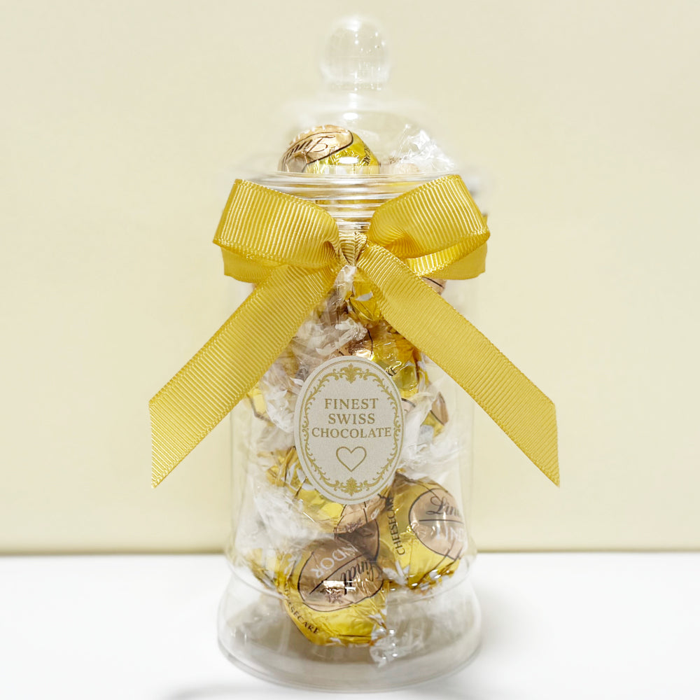 Lindt Cheesecake White Chocolate Truffles in a Victorian Jar