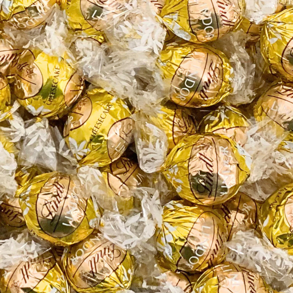 Lindt Cheesecake White Chocolate Truffles in a Victorian Jar