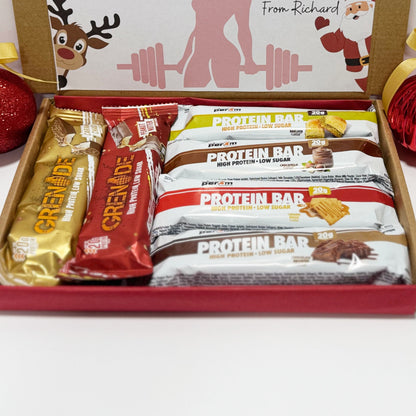 Personalised Protein Bars Christmas Gift Box for Women - 6 Bars