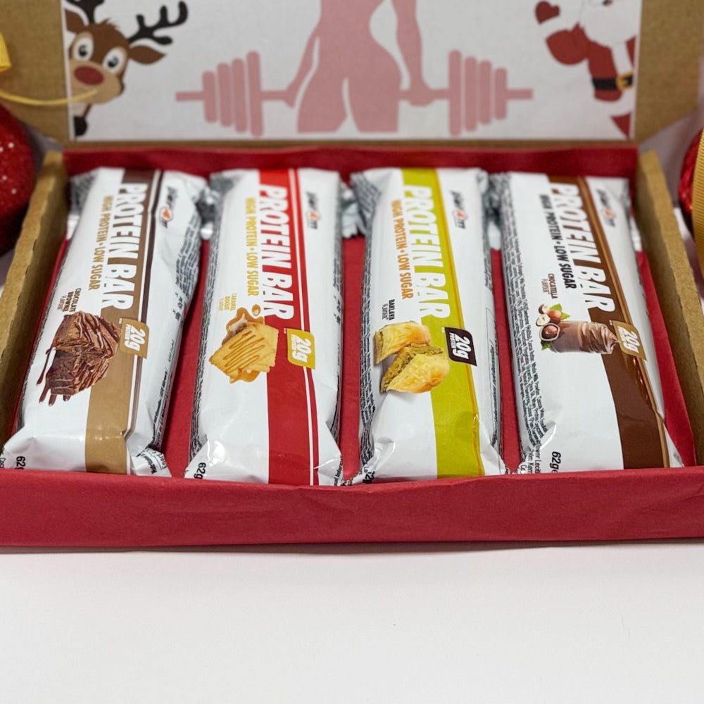 Personalised Christmas Protein Bars Gift Box for Women - 4 Per4m Bars