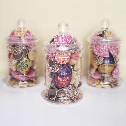 Cadbury Chocolate Egg in Victorian Jar with Assorted Candies