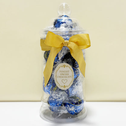 Lindt Cookies & Cream White Chocolate Truffles in a Victorian Jar