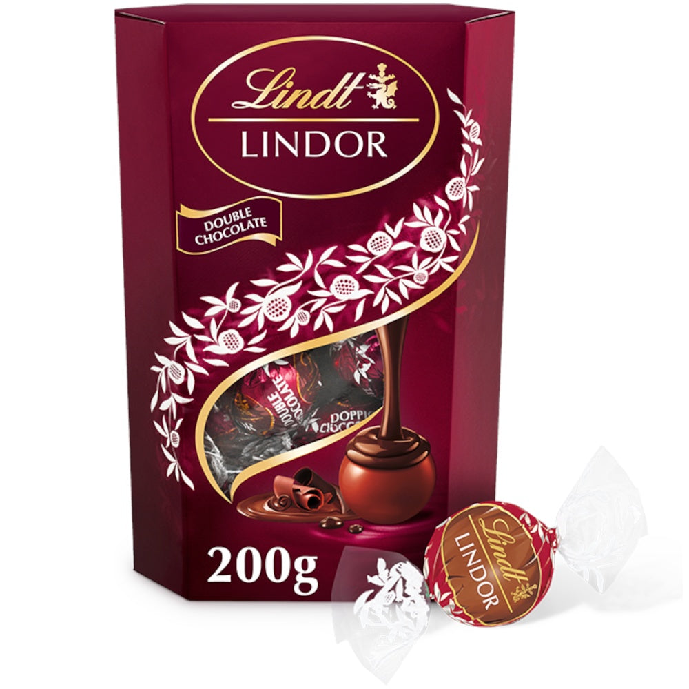 Lindt Lindor Double Chocolate Truffles Box 200gm