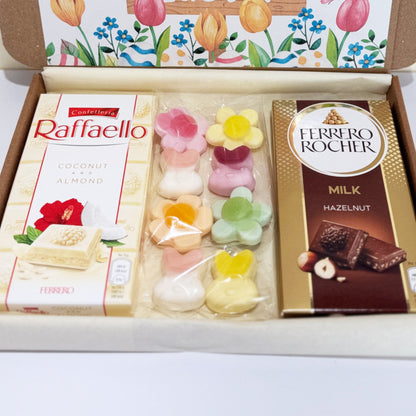 Happy Easter Floral Ferrero Chocolates and Sweets Box