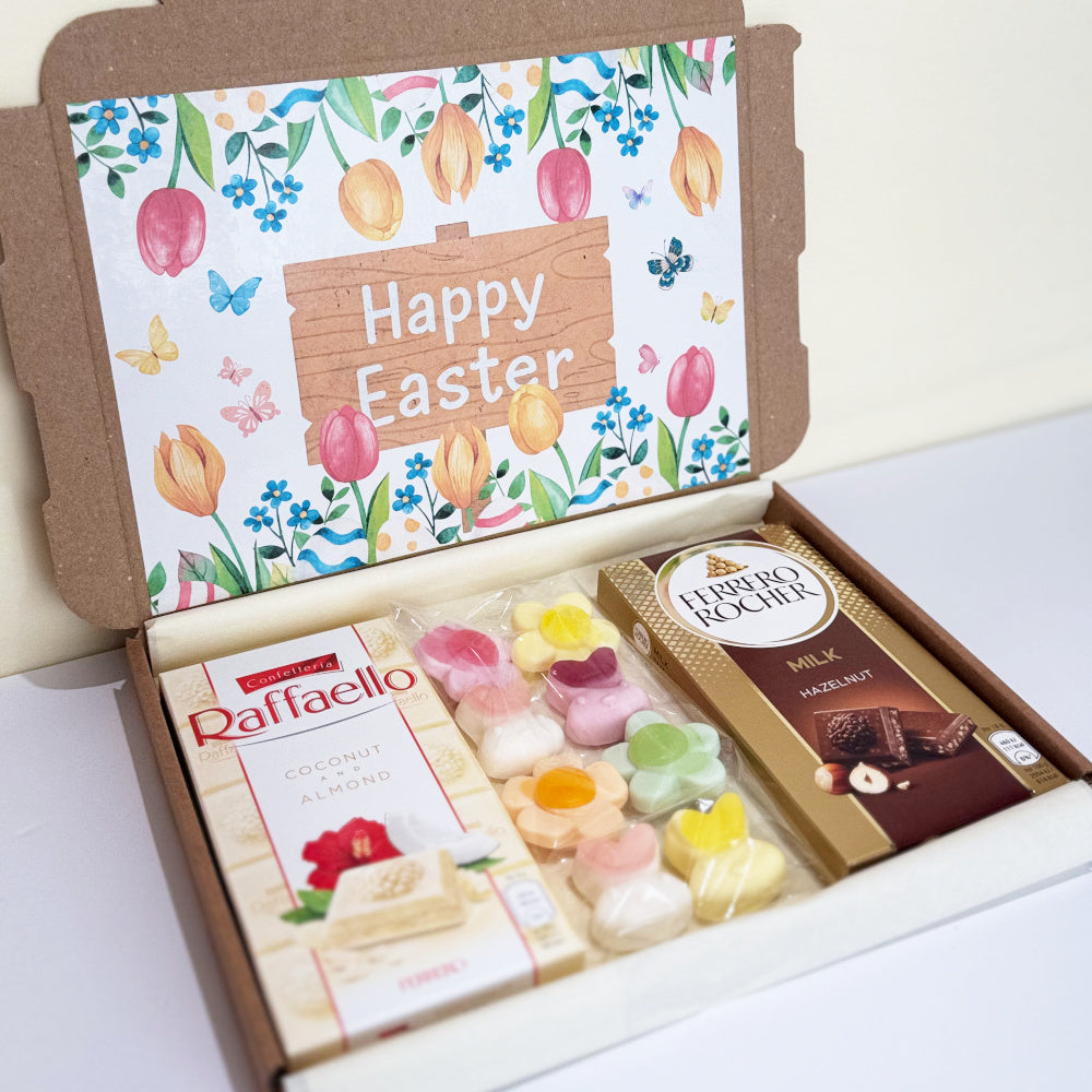 Happy Easter Floral Ferrero Chocolates and Sweets Box