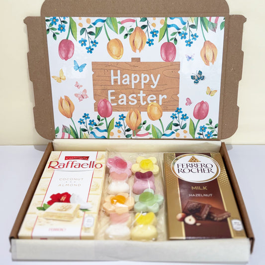 Happy Easter Floral Ferrero Chocolates and Sweets Box