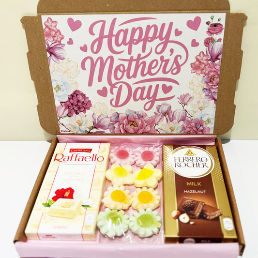 Happy Mother's Day Floral Ferrero Chocolates and Sweets Box