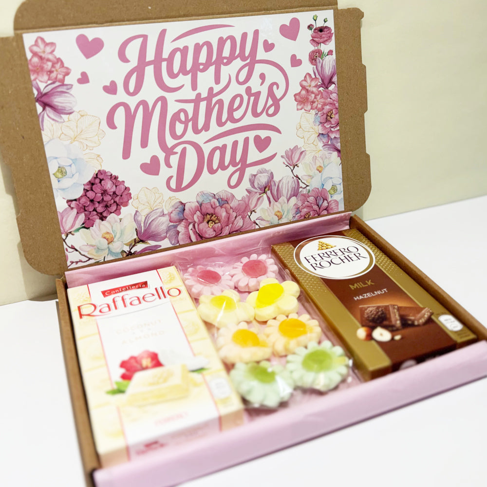 Happy Mother's Day Floral Ferrero Chocolates and Sweets Box