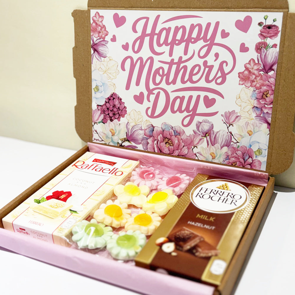 Happy Mother's Day Floral Ferrero Chocolates and Sweets Box
