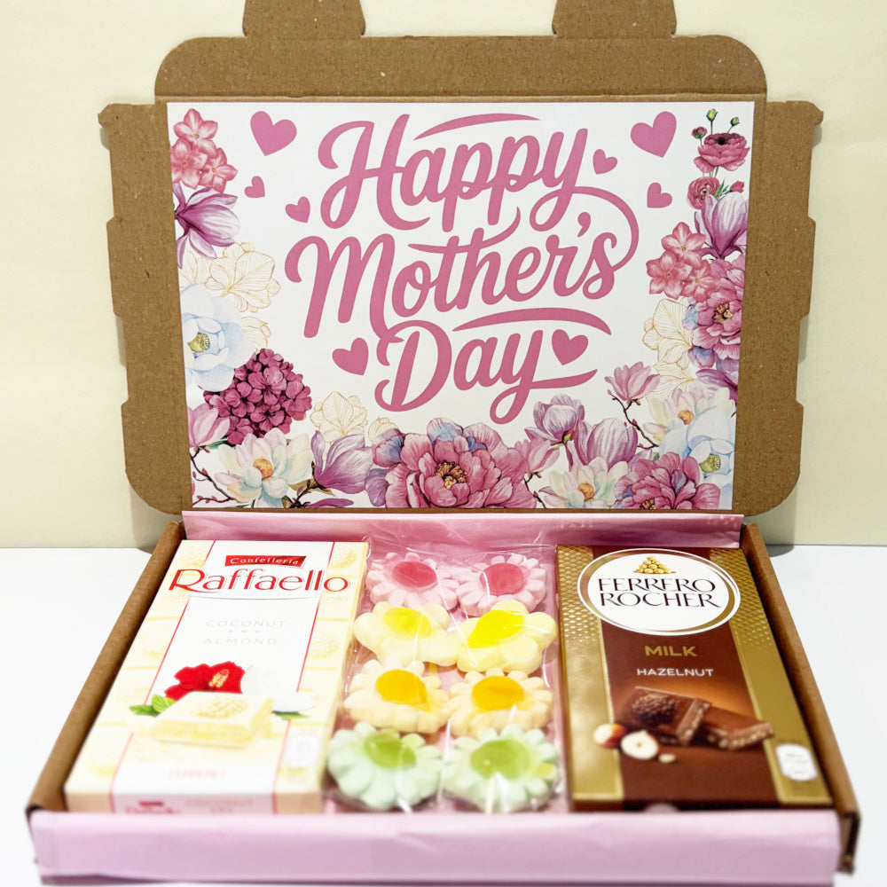 Happy Mother's Day Floral Ferrero Chocolates and Sweets Box