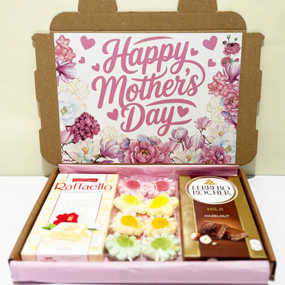 Happy Mother's Day Floral Ferrero Chocolates and Sweets Box