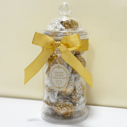 Lindt Fudge Swirl Milk Chocolate Truffles in a Victorian Jar
