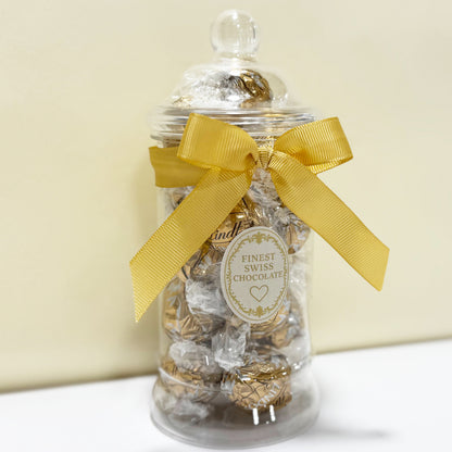 Lindt Fudge Swirl Milk Chocolate Truffles in a Victorian Jar
