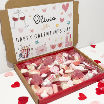 Personalised Happy Galentines Day Sweet Box