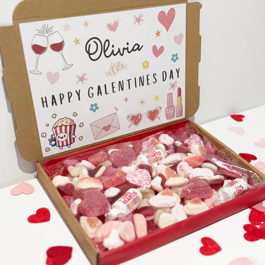Personalised Happy Galentines Day Sweet Box