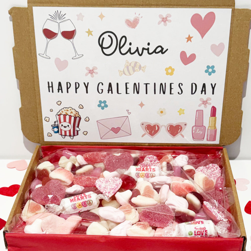 Personalised Happy Galentines Day Sweet Box