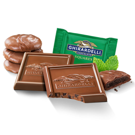 Ghirardelli Mint Cookie Milk Chocolate Squares