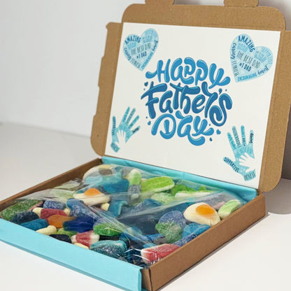 Father Day 450g Pick and Mix Sweets Gift Box, Hearts & Hands Design