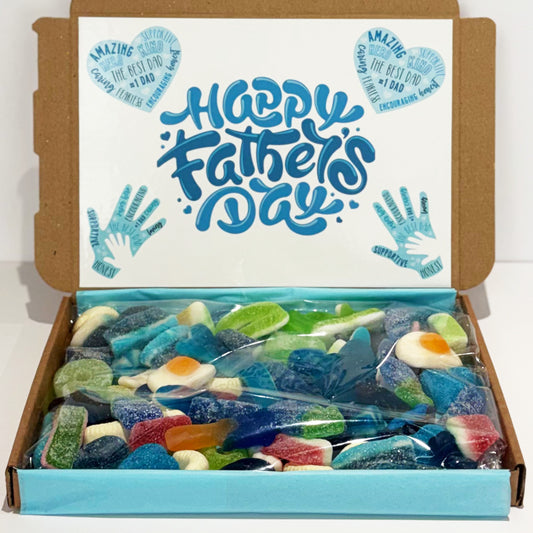 Father Day 450g Pick and Mix Sweets Gift Box, Hearts & Hands Design