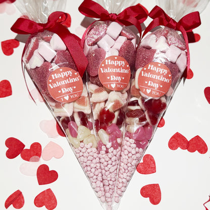 Premium Large Valentines Sweet Cone - Happy Valentine's Day