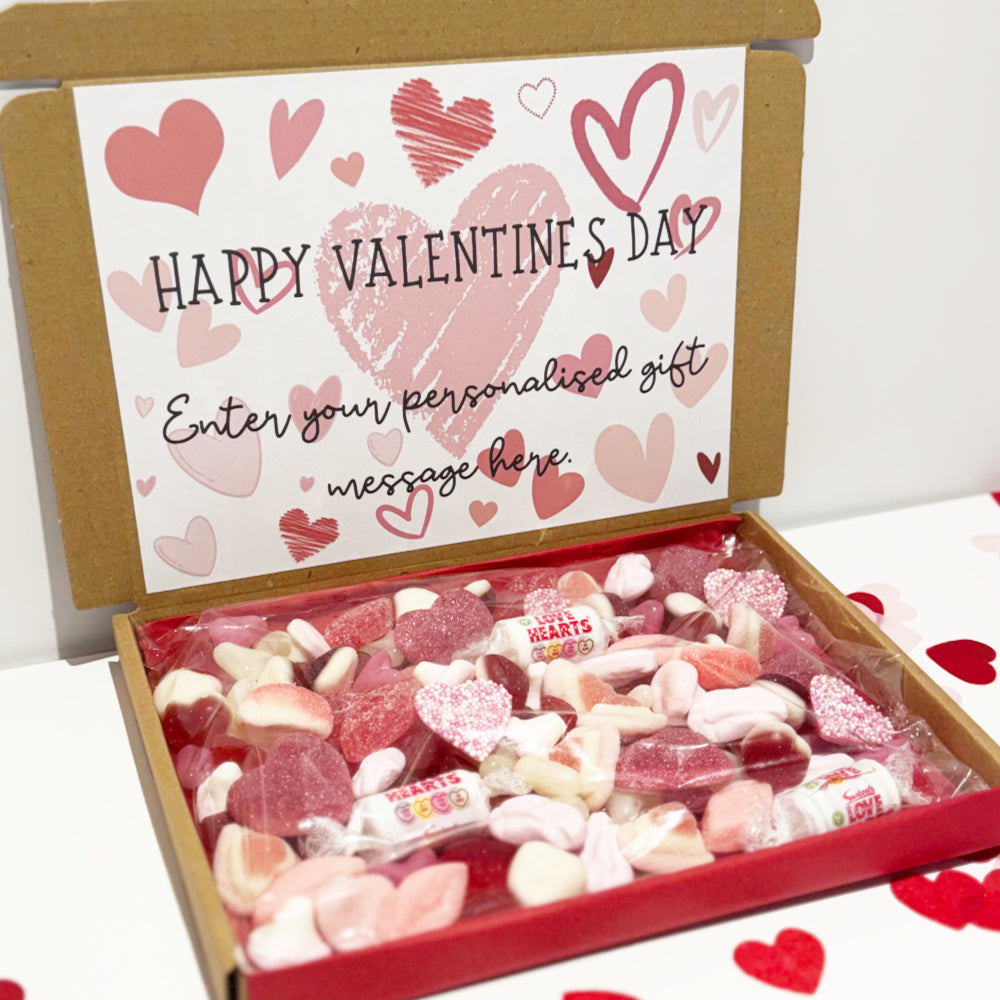 Personalised Happy Valentines Day Sweet Box