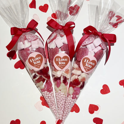Premium Large Valentines Sweet Cone - I love You