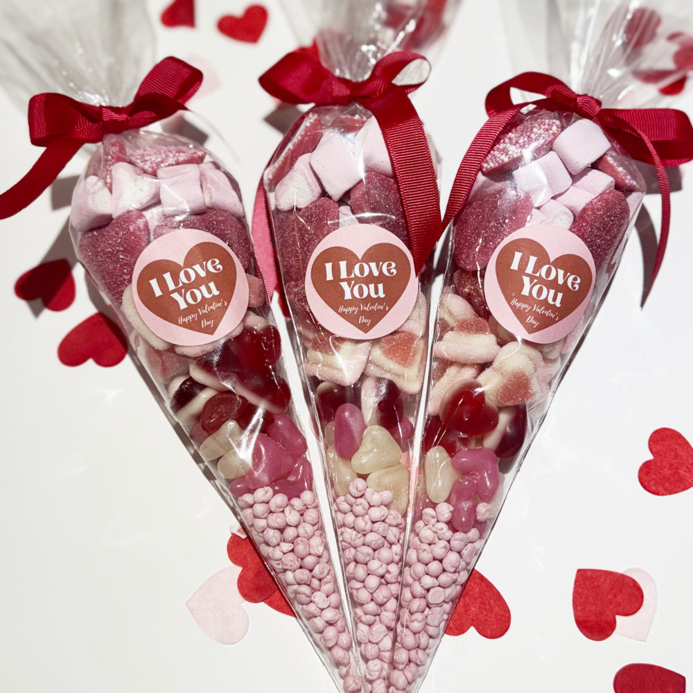 Premium Large Valentines Sweet Cone - I love You