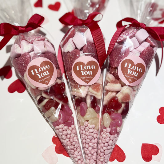 Premium Large Valentines Sweet Cone - I love You