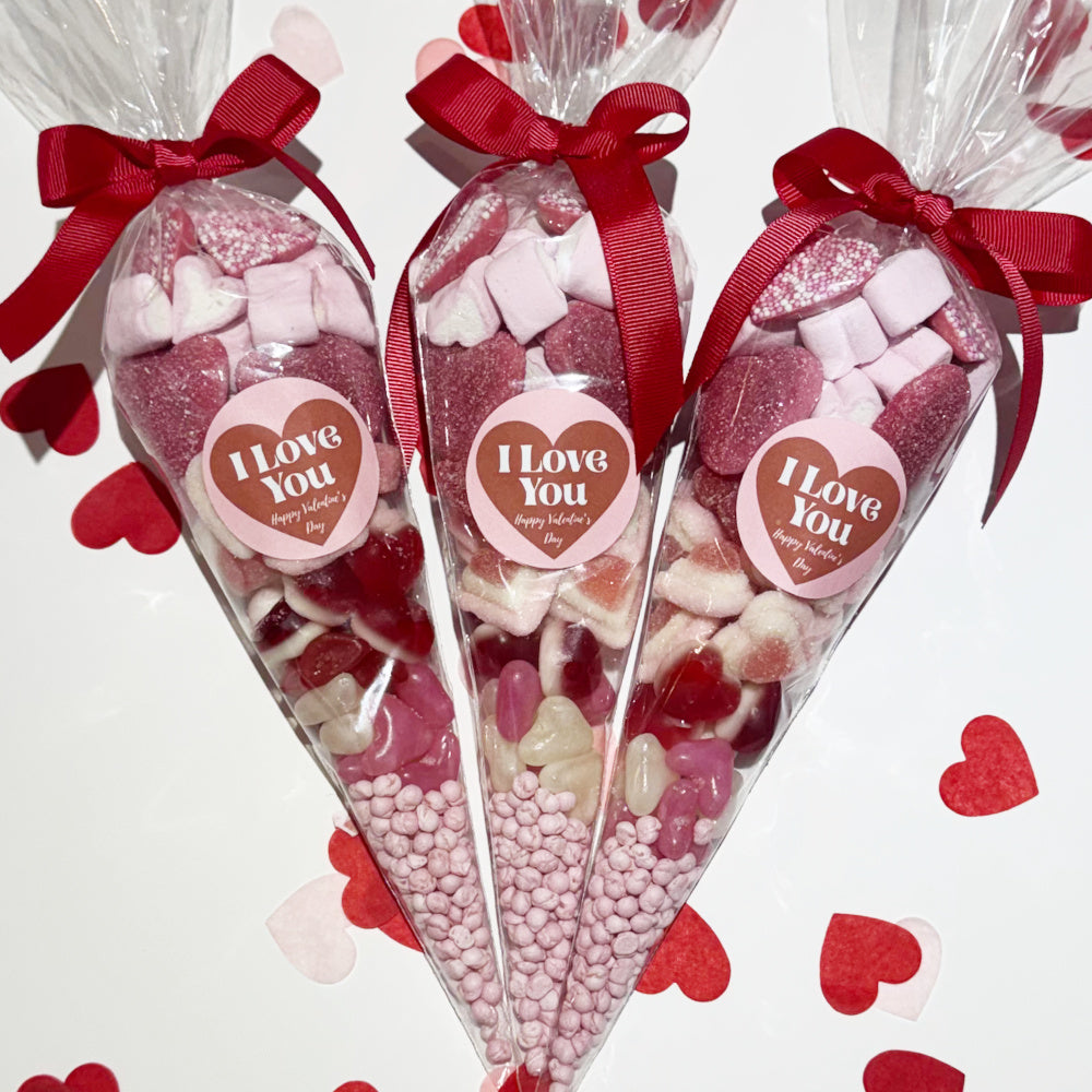 Premium Large Valentines Sweet Cone - I love You
