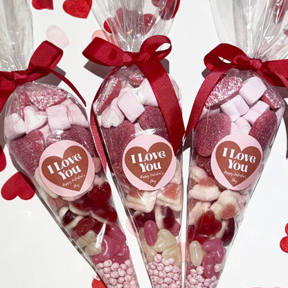 Premium Large Valentines Sweet Cone - I love You