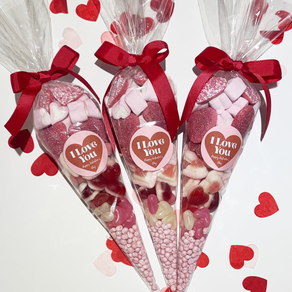 Premium Large Valentines Sweet Cone - I love You