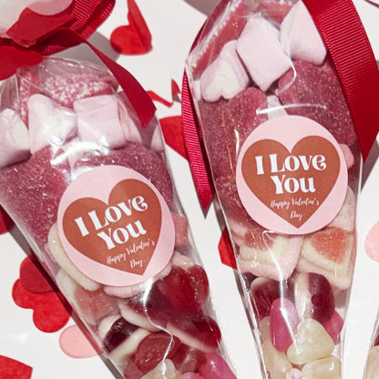 Premium Large Valentines Sweet Cone - I love You