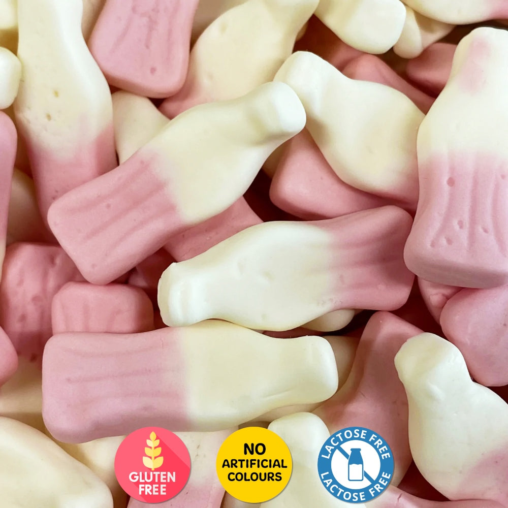 Strawberry Milkshake Bottles Candy